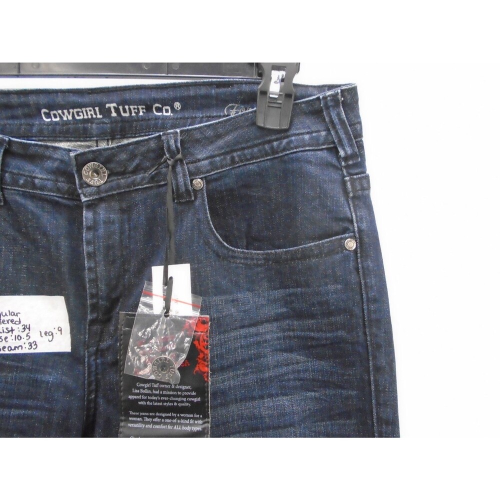 Cowgirl Tuff Forever Tuff Bootcut Denim Jeans Womens Size 34 (34x33) NWT Blue - Picture 6 of 15